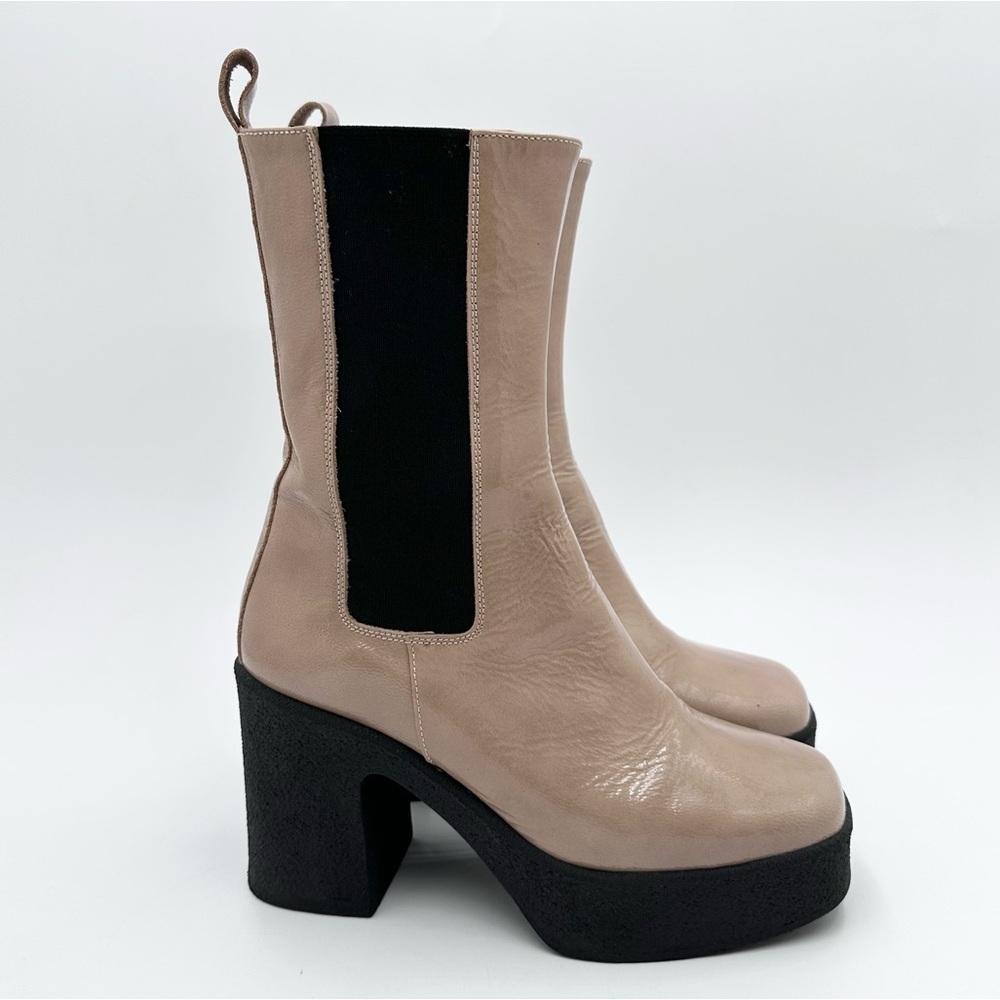 Intentionally Blank Bossy Beige Chunky Boots